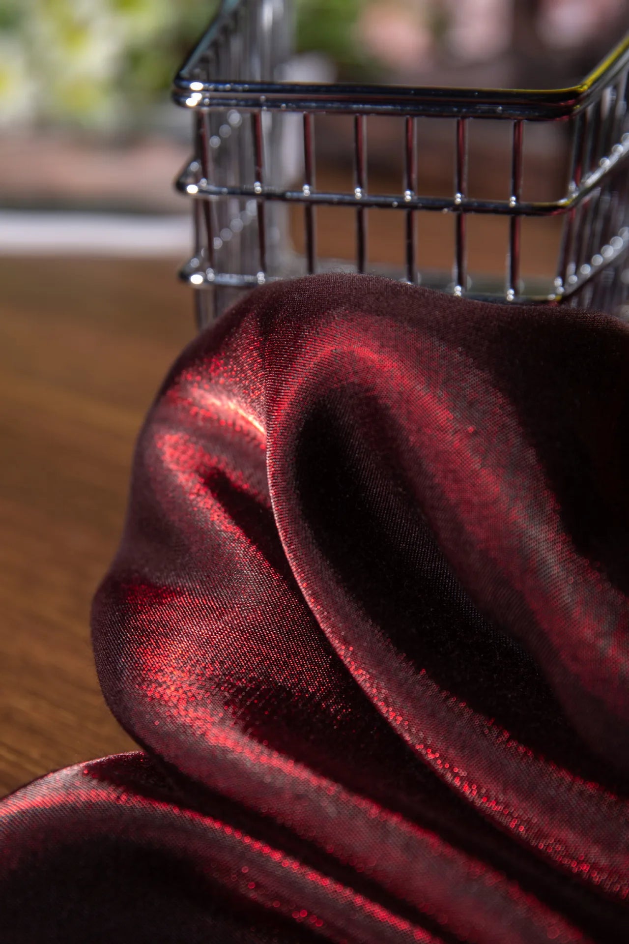 Wine Red Shimmer Fabric 150cm Wide Glazed Silk Look Fabric for Party Dress Sewing DIY Apparel Supplies