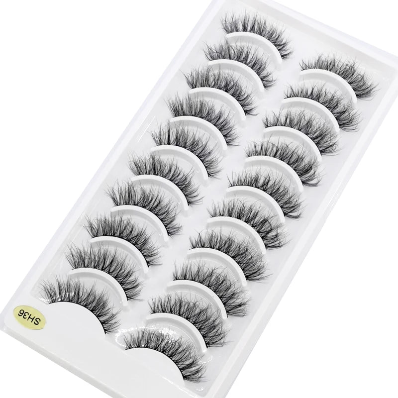Verhoog je uitstraling met 10 paar luxe natuurlijke lange 3D nerts valse wimpers - Perfect voor make-up liefhebbers!