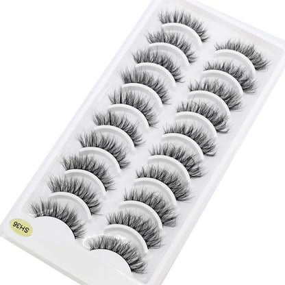 Verhoog je uitstraling met 10 paar luxe natuurlijke lange 3D nerts valse wimpers - Perfect voor make-up liefhebbers!