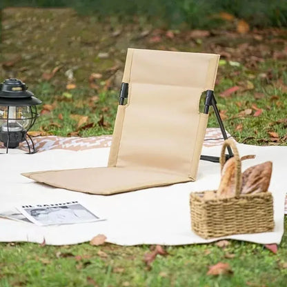 Lichtgewicht Draagbare Opvouwbare Stoel - Perfect voor Kamperen, Strand en Park Leisure! Geniet van Comfort Overal met Onze Enkele Lui Rugstoel!