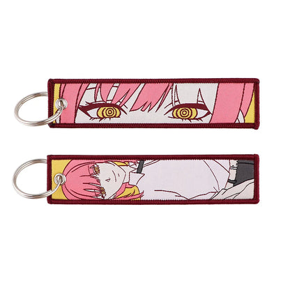 Stijlvolle Japanse Anime Geborduurde Sleutelhangers – Perfecte Sleuteltags voor Motorfietsen, Auto's en Rugzakken – Trendy Sleutelhanger Cadeaus voor Vrienden!