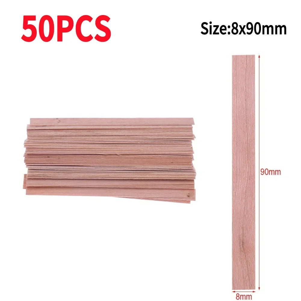 Wooden Candle Wicks Smokeless Wood Wick Strips for Soy Wax Candles DIY Candle Making Supplies