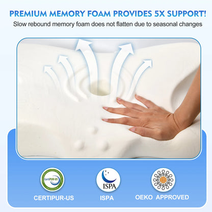 Ervaar ultiem comfort met de geurloze orthopedische memory foam neksteun van Pulatree - ergonomisch ontwerp voor verlichting van nek- en schouderpijn!