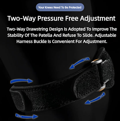 Verstelbare Knieschijf Steunband met Compressiepad - Ultiem Comfort voor Basketbalfans!