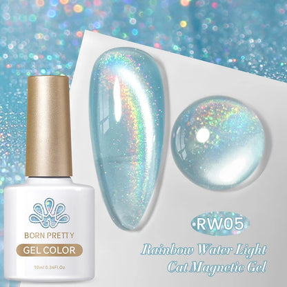 Betoverende Zilveren Maanlicht Kat Magnetische Gel Nagellak - Witte Licht Sprankelende Glitter, Semi- Permanente Nagellak (10ml)