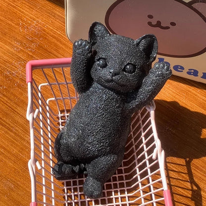 Schattige Jumbo Kitty Kat Taba Siliconen Pluche Speelgoed - Handgemaakte Squeeze Mochi voor Stressverlichting & Ontspanning - Perfect Cadeau voor Kattenliefhebbers!