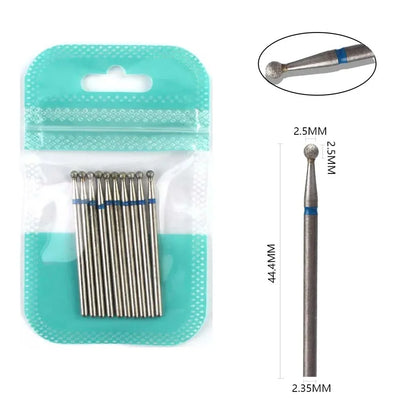Ultimate 10-delige Diamanten Vijl Bit Set voor Perfecte Manicure & Pedicure met Elektrische Machine - Inclusief Borstel en Freesgereedschap