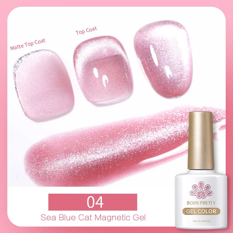 Betoverende Zilveren Maanlicht Kat Magnetische Gel Nagellak - Witte Licht Sprankelende Glitter, Semi- Permanente Nagellak (10ml)