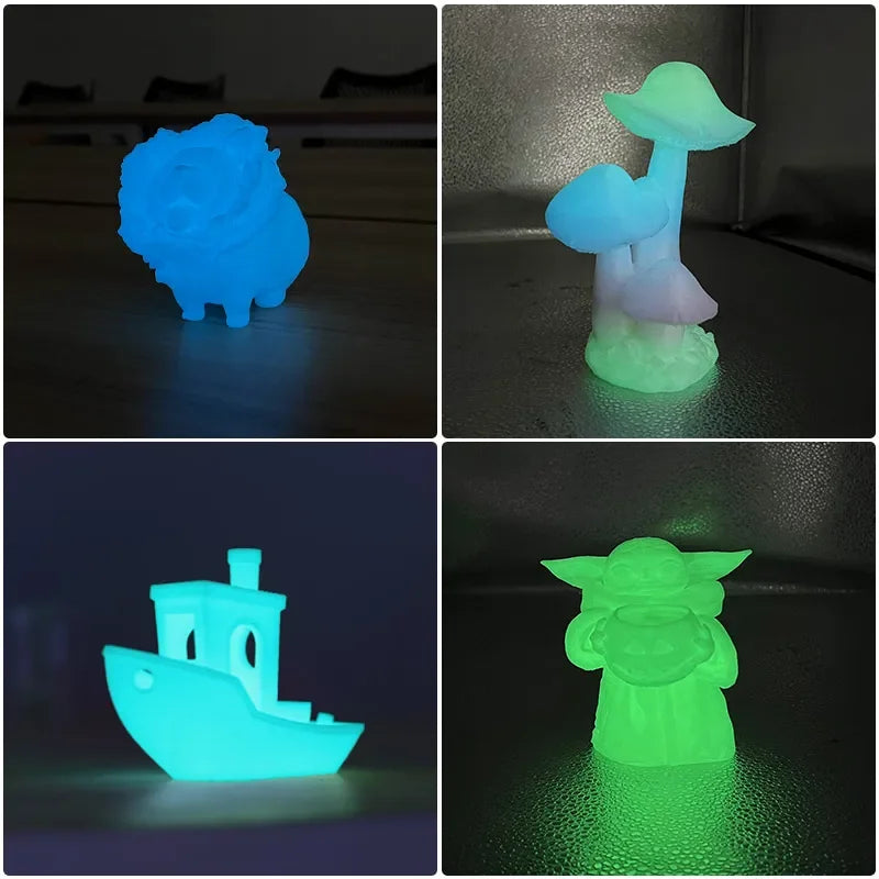 Glow In The Dark PLA Filament 1.75mm Luminous 3D Printer Filament Green Blue Red Glow PLA for 3D Printing