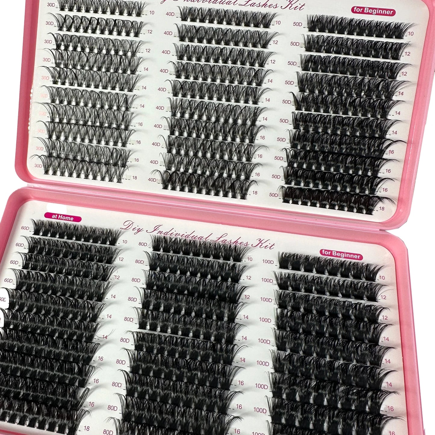 Adembenemende 570/640 stuks Individuele Cluster Wimpers - Dikke & Fluffy 30D/100D Mix Lengte voor Perfecte Doe-Het-Zelf Extensions!