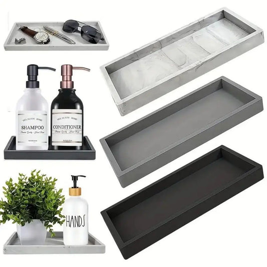 Chique Siliconen Dienblad voor je Badkamer - Stijlvolle Opbergruimte voor Handgel, Shampoo en Sieraden