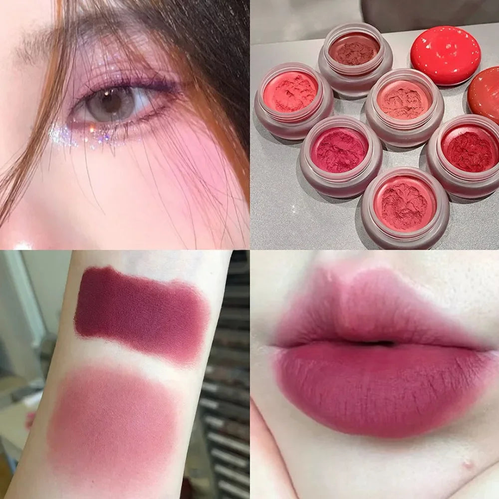 Luxe Matte Lip Mud Blush - Veelzijdige Waterdichte Kleilippenstift voor Indrukwekkende, Langdurige Kleur! Niet-plakkerige Bekergemiddelde Formule in Stralende Rode Tint - Mousse Cosmetics voor Prachtige Lippen!