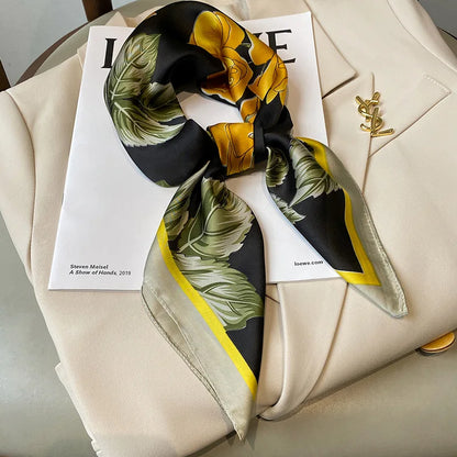 Chique 2023 Zijden Nek Sjaal met Elegante Paardenprint voor Vrouwen - Veelzijdige Vierkante Haarwraps, Foulards en Bandana Opties