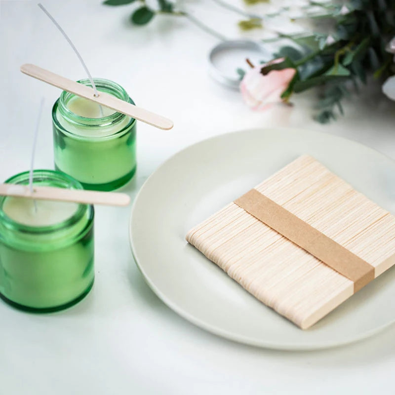 Wooden Candle Wick Holders with Hole Wick Centering Tool for DIY Candle Making Supplies