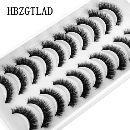 Verhoog je uitstraling met 10 paar luxe natuurlijke lange 3D nerts valse wimpers - Perfect voor make-up liefhebbers!