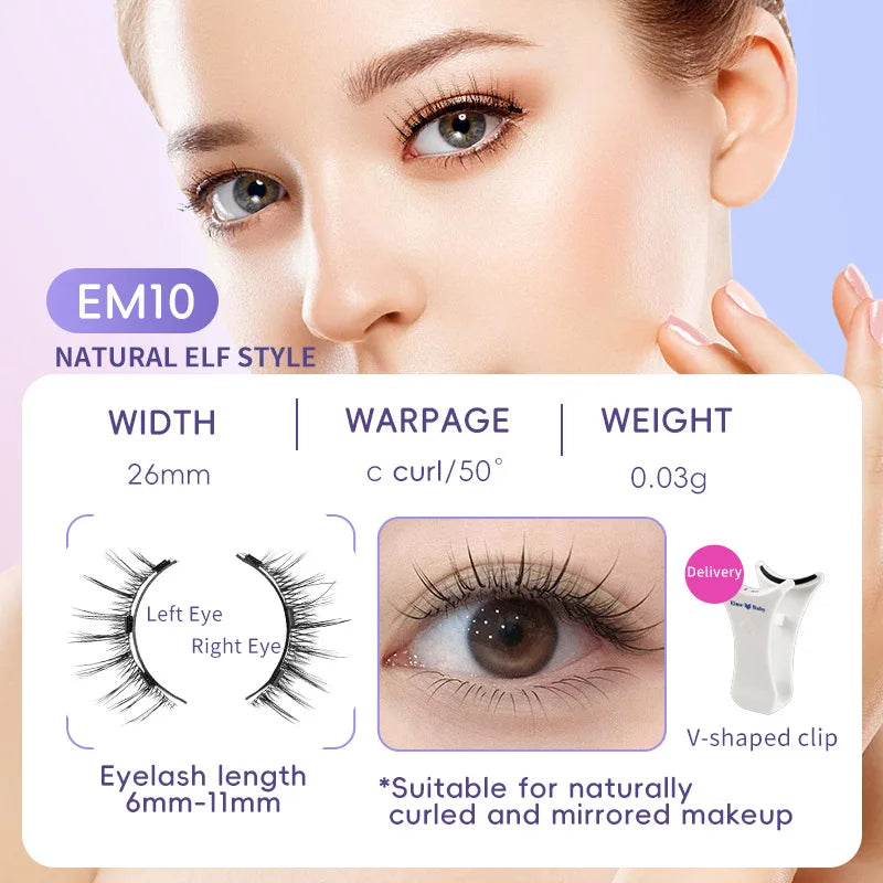 Magnetische Valse Wimpers - 4 stuks/1 paar van Eenvoudig Te Dragen, Zachte en Natuurlijke Quantum Magnet Oogmake-up met Applicator, Geen Lijm Nodig!