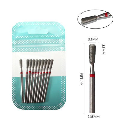 Ultimate 10-delige Diamanten Vijl Bit Set voor Perfecte Manicure & Pedicure met Elektrische Machine - Inclusief Borstel en Freesgereedschap