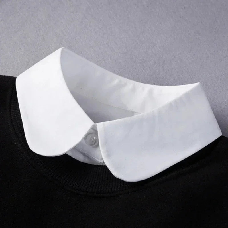 Chic 2024 Voorzijde Strik Witte Afneembare Kant Kraag voor Dames – Vintage Stijl Blouse Accessoire voor een Modebewuste Uiterlijk