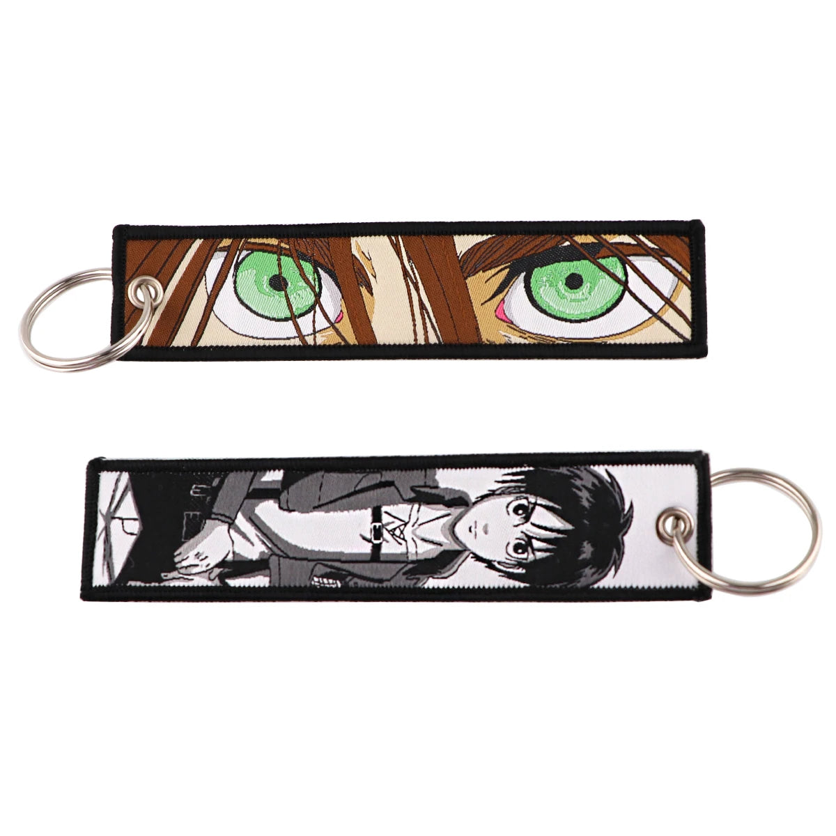 Stijlvolle Japanse Anime Geborduurde Sleutelhangers – Perfecte Sleuteltags voor Motorfietsen, Auto's en Rugzakken – Trendy Sleutelhanger Cadeaus voor Vrienden!