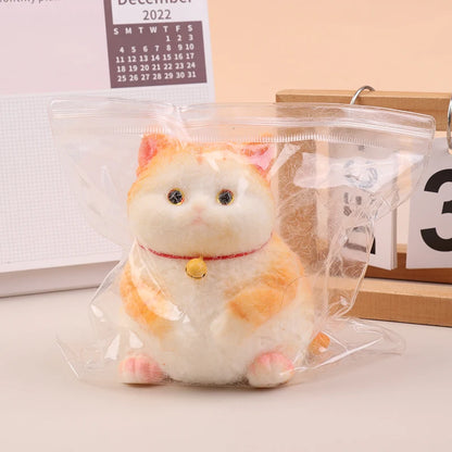 Schattige Jumbo Kitty Kat Taba Siliconen Pluche Speelgoed - Handgemaakte Squeeze Mochi voor Stressverlichting & Ontspanning - Perfect Cadeau voor Kattenliefhebbers!
