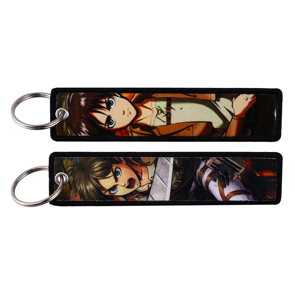 Stijlvolle Japanse Anime Geborduurde Sleutelhangers – Perfecte Sleuteltags voor Motorfietsen, Auto's en Rugzakken – Trendy Sleutelhanger Cadeaus voor Vrienden!