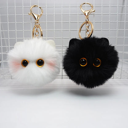 Schattige Pluche Kat Sleutelhanger - Charmante Cartoon Pop Pendant voor Dames en Meisjes Tassen, Autosleutels, en een Perfect Cadeau Accessoire voor Kinderen