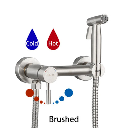 Premium ULA Geborstelde Bidetkraan Mixer - Stijlvolle Koud- en Warmwaterdouchesproeier voor de Ultieme Hygiëne-ervaring