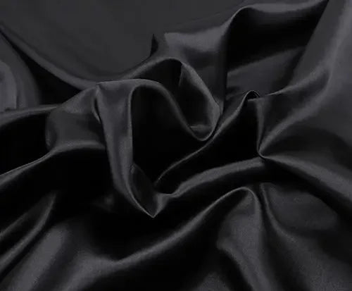 Satin Imitation Silk Fabric 150cm Wide Polyester Lining Cloth for Dresses Decor DIY Sewing by Meter