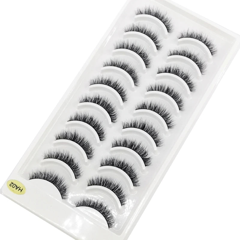 Verhoog je uitstraling met 10 paar luxe natuurlijke lange 3D nerts valse wimpers - Perfect voor make-up liefhebbers!