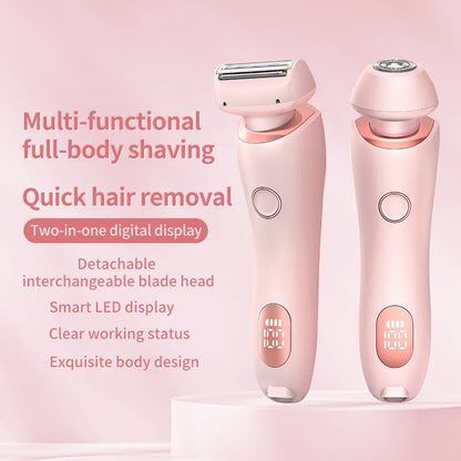 Veelzijdige 2-in-1 Elektrische Scheermes voor Dames - Waterdichte Damesrazor voor Probleemloze Harenverwijdering onder de Armen, Bikinilijn en Benen - Draagbare & Pijnloze Trimmer voor Elke Gelegenheid!