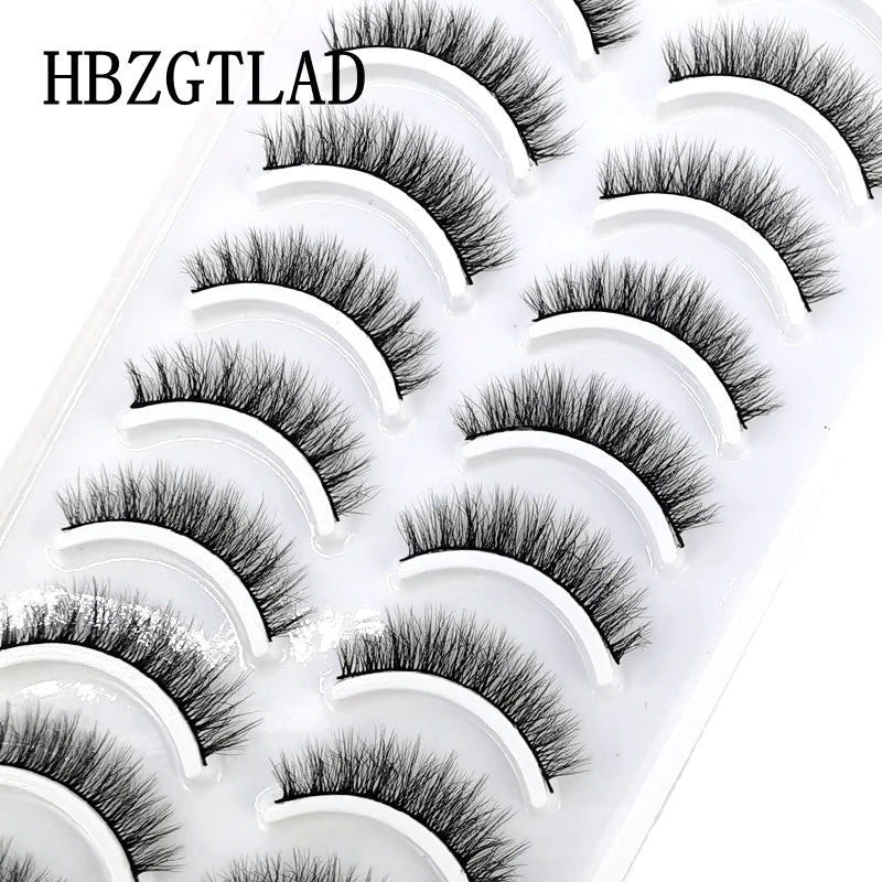 Verhoog je uitstraling met 10 paar luxe natuurlijke lange 3D nerts valse wimpers - Perfect voor make-up liefhebbers!