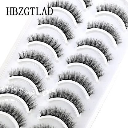 Verhoog je uitstraling met 10 paar luxe natuurlijke lange 3D nerts valse wimpers - Perfect voor make-up liefhebbers!