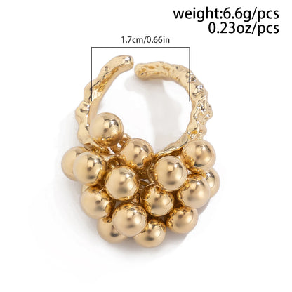 Salircon Trendy Minimalistische CCB Kleine Balring voor Hem en Haar - 2024 Punk Hip Hop Metaal Openvingerontwerp - Perfecte Sieraden Geschenk voor Vrouwen en Mannen!