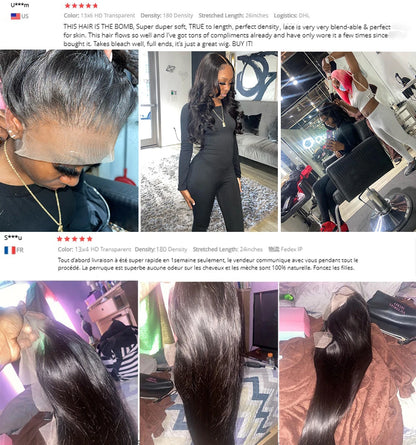 Luxe 30-Inch HD Lace Front Perücke - 13x6 Lace Front Mensenhaar, Rechte Haarstijl met Transparante Lace - Perfect voor een Vlekkeloze Look!