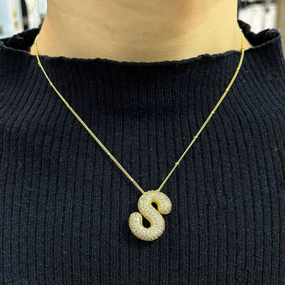 Prachtige Luxe Zirkon Kristal 26 Engelse Letters RVS Kettingen voor Vrouwen – Trendy Choker Ketting Sieraden Groothandel