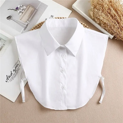 Chic 2024 Voorzijde Strik Witte Afneembare Kant Kraag voor Dames – Vintage Stijl Blouse Accessoire voor een Modebewuste Uiterlijk