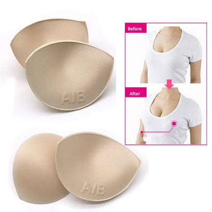 1/2/3Pair Sexy Thick Sponge Bra Pads Breast Insert Push Up Bra Enhancer Swimsuit Bikini Padded Removeable Chest Accessories