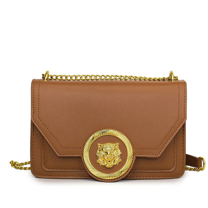 Trendyt 2024 Dames Leren Ketting Schoudertas - Chique Kleine Vierkante Crossbody & Casual Tote Messenger voor Stijlvolle Dames
