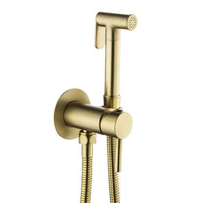 Elegantly Ontworpen Fliger Messing Handheld Bidet Sprayer - De Ultieme Hygiënische Douchekraan voor Uw Toilet met Warm en Koud Water Opties - Handig Draagbare Bidet Ervaring