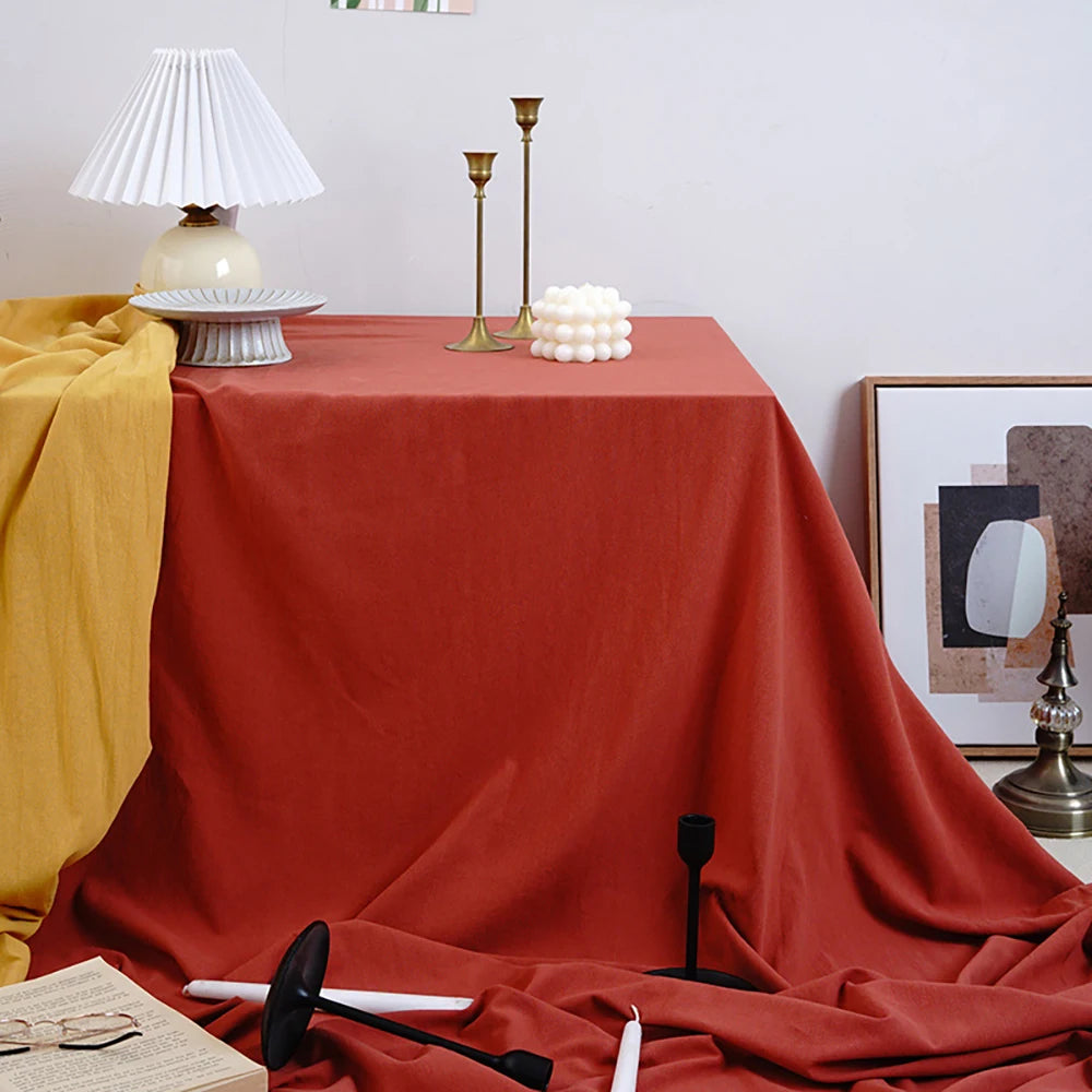 Solid Color 100% Cotton Fabric for Sewing Tablecloth Quilting Embroidery DIY Crafts Apparel Cloth 140cm Wide