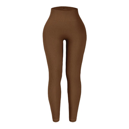 Verhoog je training met hoge taille naadloze gebreide yoga leggings voor vrouwen - stijlvol, slankmakend en perfect voor hardlopen en fitness!