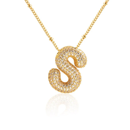 Prachtige Luxe Zirkon Kristal 26 Engelse Letters RVS Kettingen voor Vrouwen – Trendy Choker Ketting Sieraden Groothandel
