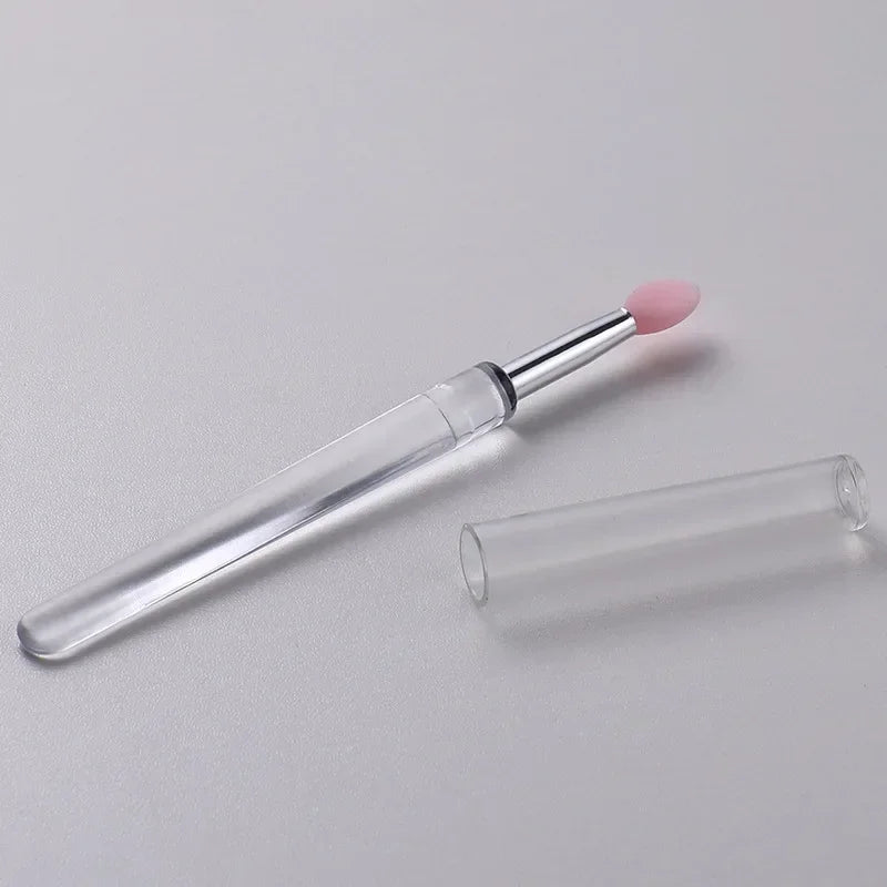 Veelzijdige Draagbare Siliconen Lippenborstel Set - 1/3/5PCS met Beschermende Hoes voor Moeiteloze Toepassing van Lippenbalsem, Lippenstift en Lipgloss!