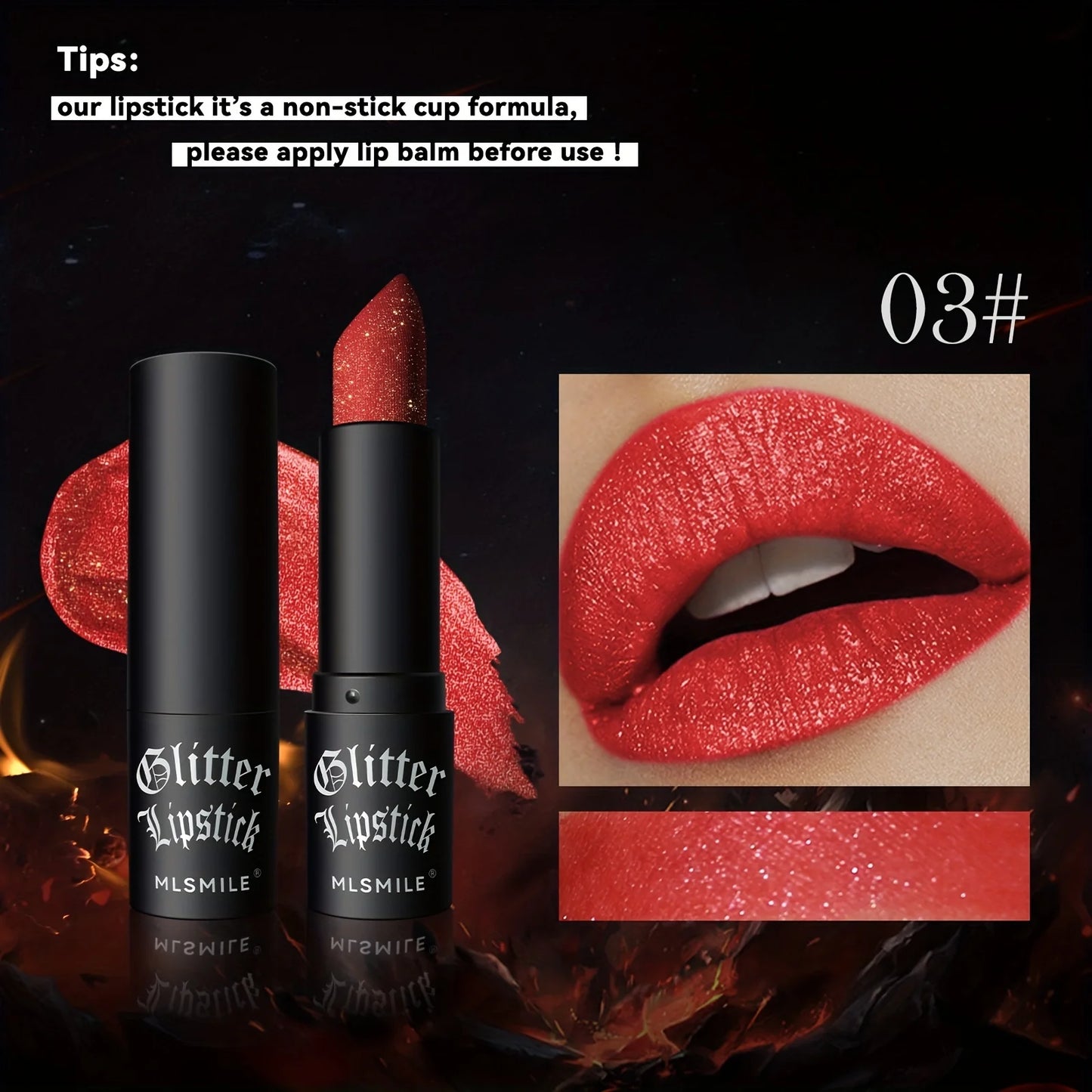 Ongelooflijke 7-Kleur Glitter Lippenstift: Hydraterend, Sprankelende Glans met Niet-Plakkende Formule voor een Gedurfde Metalen Afwerking