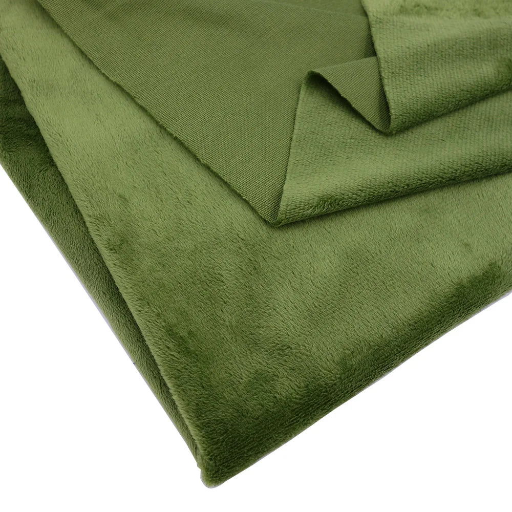 Super Soft Plush Minky Fabric Solid Color Fleece for Dolls Toys DIY Sewing Patchwork Home Textile