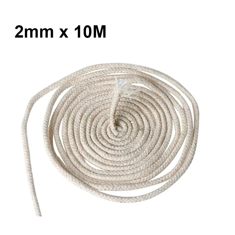 Cotton Candle Wick Roll Round Woven Wick 2mm to 8mm DIY Candle Making Oil Lamp and Wax Candle Supplies