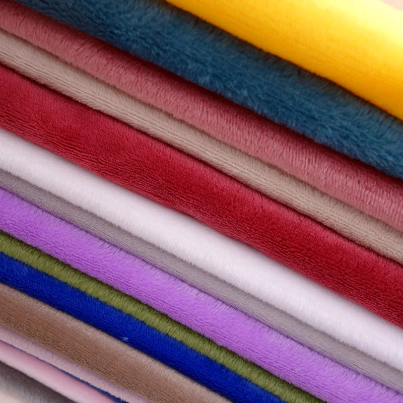 Super Soft Plush Minky Fabric Solid Color Fleece for Dolls Toys DIY Sewing Patchwork Home Textile