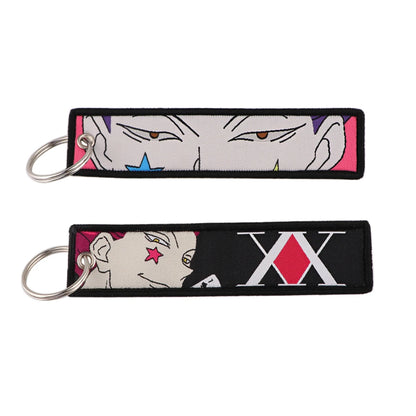 Stijlvolle Japanse Anime Geborduurde Sleutelhangers – Perfecte Sleuteltags voor Motorfietsen, Auto's en Rugzakken – Trendy Sleutelhanger Cadeaus voor Vrienden!
