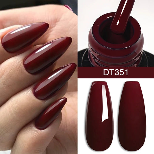 Verhoog uw nagelspel met MEET ACROSS 7ml Wijnrode Gel Nagellak - Langdurige Franse Stijl voor Verbluffende DIY Manicures en Creatieve Nail Art!