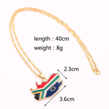 Stijlvolle SOMESOOR Afrikaanse nationale vlag ketting - Vier Nigeria, Ghana en Jamaica met hip-hop emaille hanger kettingjuwelen - Perfect cadeau voor vrouwen